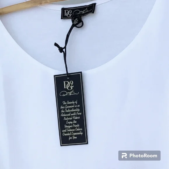 NWT Diane Gilman DG2 Size 2X White Sleeveless Flowy Layered Blouse - Picture 9 of 16